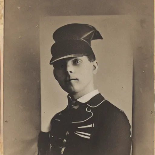 Image similar to a 1 9 1 0 s portrait of a rabbit wearing a sailor's uniform