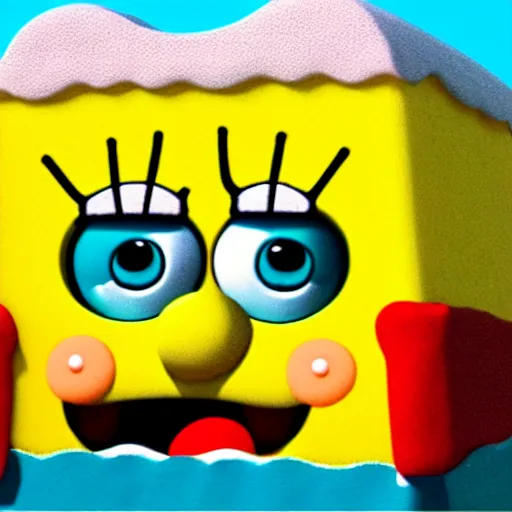 Image similar to sponge bob driving a ship