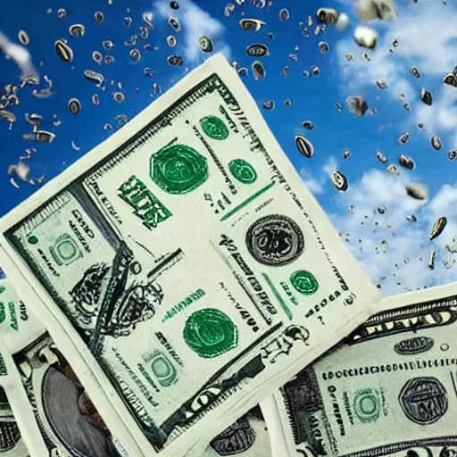 Image similar to money raining from the sky