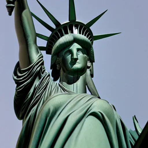 Prompt: bronze statue of liberty