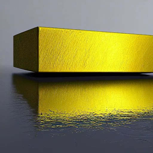 Image similar to hype realistic render of gold reflection, 3 d render