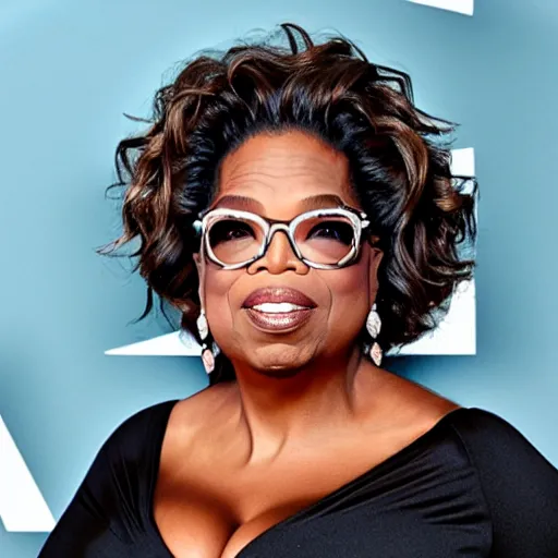 Image similar to oprah winfrey holding up a mouse to the camera