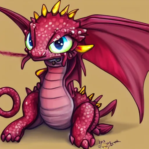 Image similar to the most cutest adorable happy picture of a dragon, tiny firespitter, kawaii, chibi style, Dra the Dragon, tiny red babdy dragon, adorably cute, enhanched, stuffed dragon, deviant adoptable, digital art Emoji collection