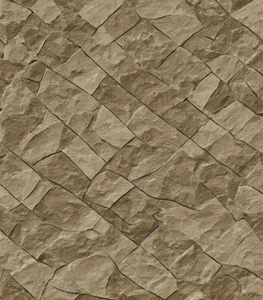 Image similar to texture map of beige stone with horizontal rectilinear engraving cutout