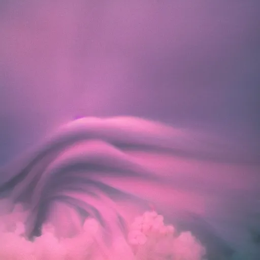 Prompt: close up kodak portra 4 0 0 photograph of a tornado made of flowers, moody lighting, telephoto, 9 0 s vibe, vaporwave colors, faded!,