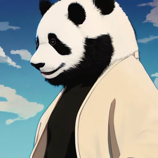 Prompt: a panda wearing a lab coat, illustration concept art anime key visual trending pixiv fanbox by wlop and greg rutkowski and makoto shinkai and studio ghibli and kyoto animation symmetrical facial features