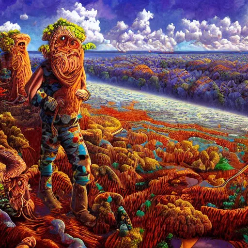 Prompt: hyper - detailed character composition painting in the style of artist chris mars, in a landscape