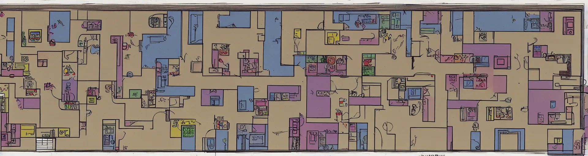 Image similar to Floorplan for a 1990's video arcade