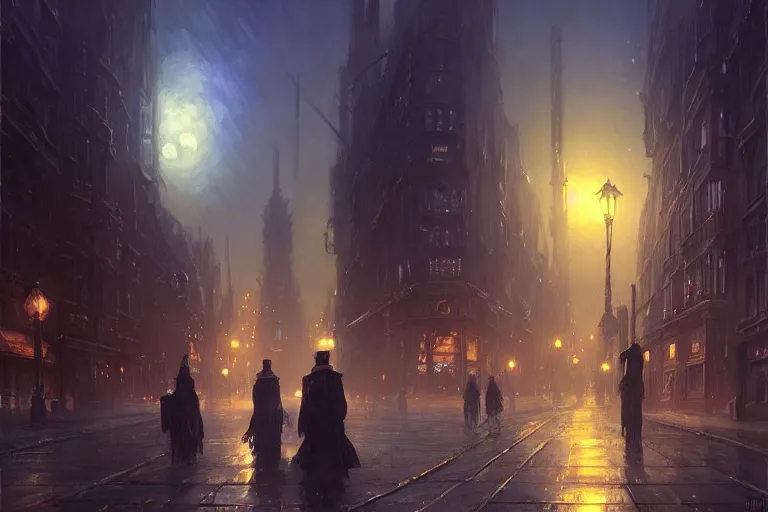 Prompt: an victorian city, scene in the night, cthulhu in the sky. 1 8 9 0, key visual, conceptart, ambient lighting, highly detailed, digital painting, artstation, concept art, sharp focus, by makoto shinkai and akihiko yoshida and greg manchess