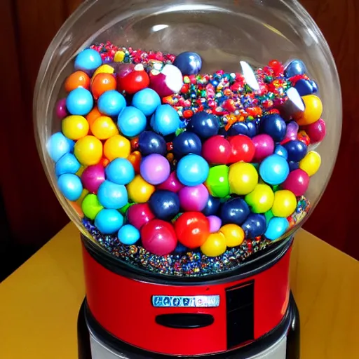 Image similar to gumball machine full of eyeballs