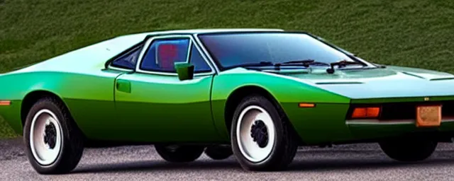 Image similar to a single 1 9 7 6 lotus esprit and 1 9 6 9 dodge charger hybrid, dslr