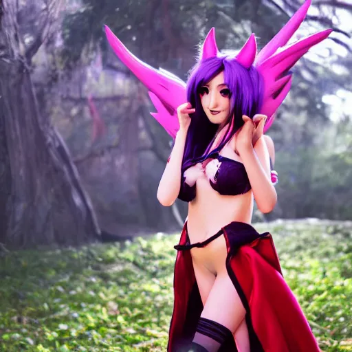 Image similar to photo of ahri from league of legends in real life