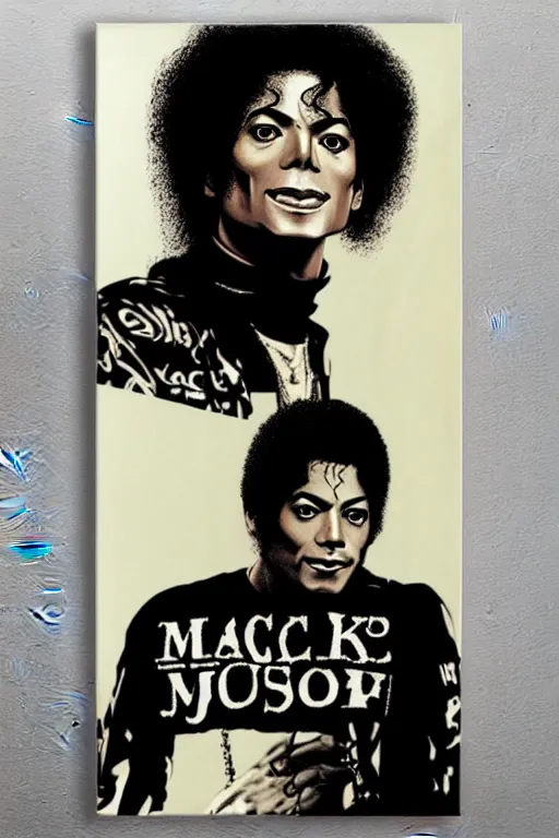 Image similar to black big nose michael jackson afro young afro jackson 5 poster as a black rapper 1 9 7 0 s, the hood, tattoos, dancing, poster tour, art work, ripped, 6 pack, rapping, grime, michael jackson, uhd, sharp, detailed, cinematic 4 k