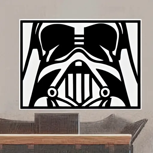 Image similar to darth vader wearing a jock - strap, svg sticker art