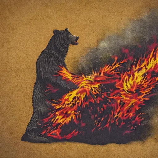 Image similar to a bear exploding