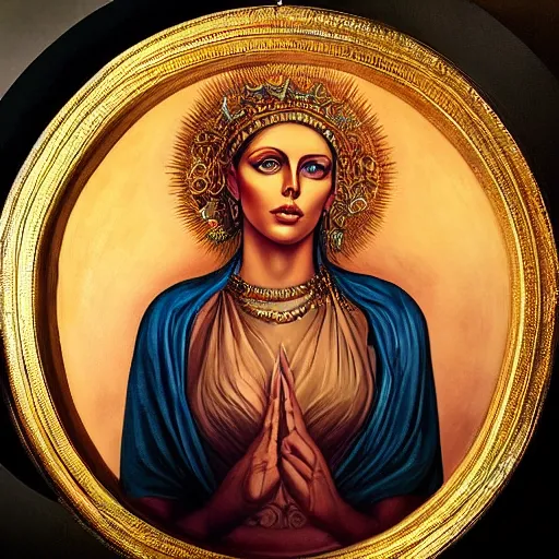 Prompt: “ majestic gracious regal deity charlize theron portrait, ancient greece, atmospheric lighting, painted, intricate, volumetric lighting, beautiful, rich deep colours masterpiece, golden hour, sharp focus, ultra detailed, by kai carpenter ”