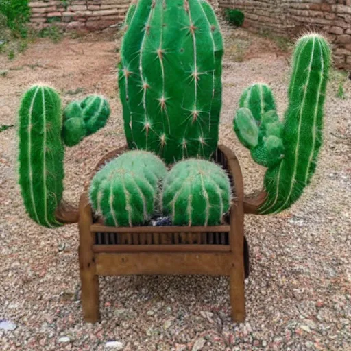 Image similar to a very comfy cactus chair