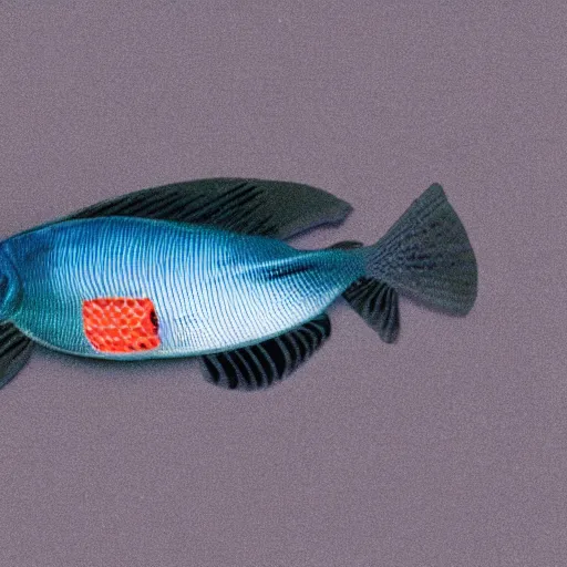 Image similar to a fish made of the 9 0 s