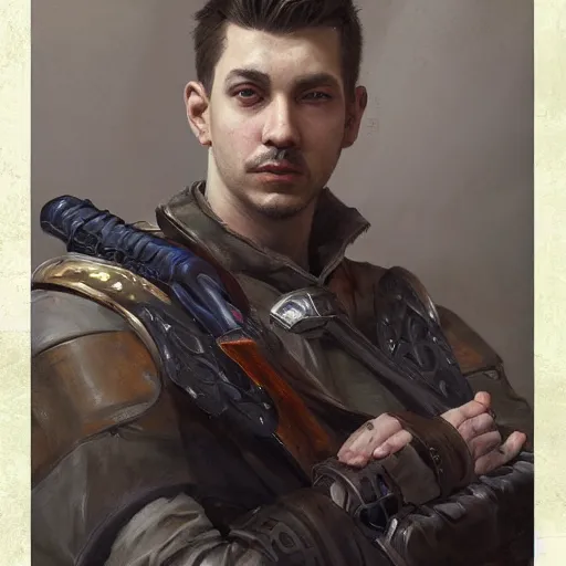 Image similar to The CS:GO professional player KennyS as a fantasy D&D character, portrait art by Donato Giancola and Bayard Wu, digital art, trending on artstation, 4k