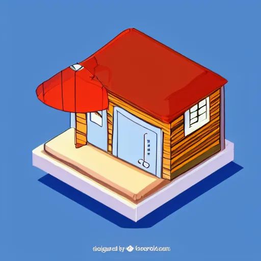 Image similar to cute isometric house