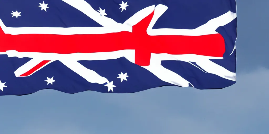 Image similar to concept for an updated australian flag, southern cross, flag, stars, white, blue, no red