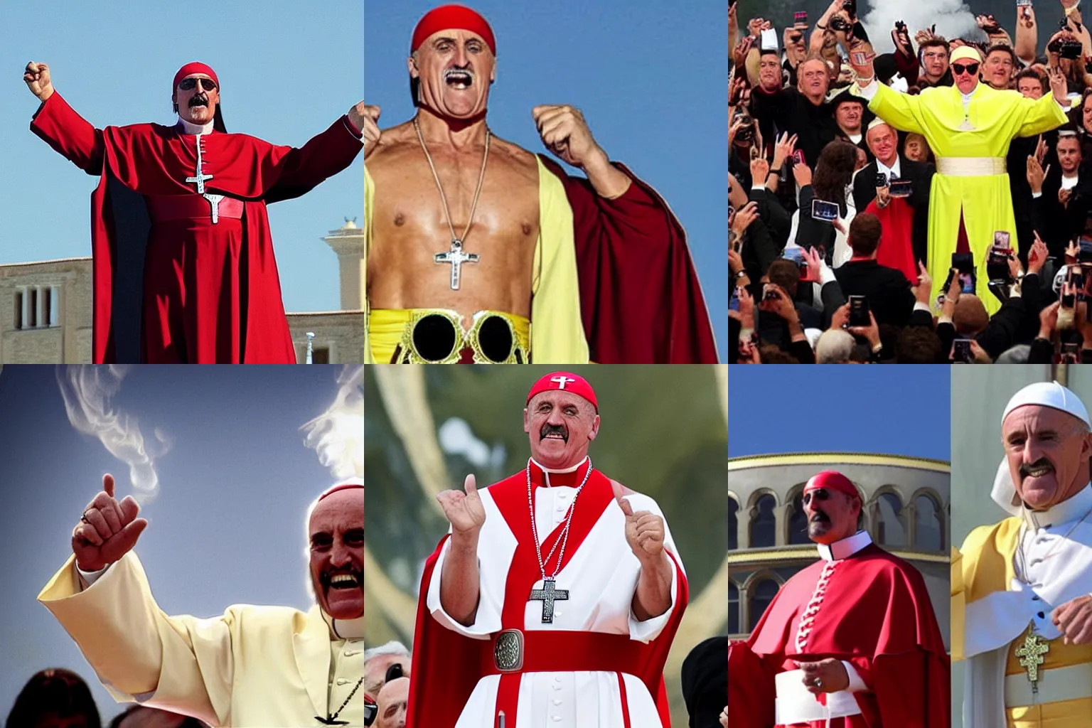 Prompt: Hulk Hogan elected as the new Pope