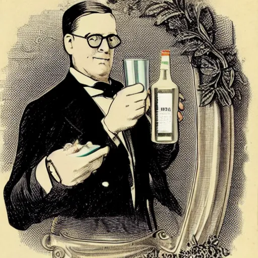 Prompt: Victorian Era president Hank Hill drinking a Pabst Blue Ribbon