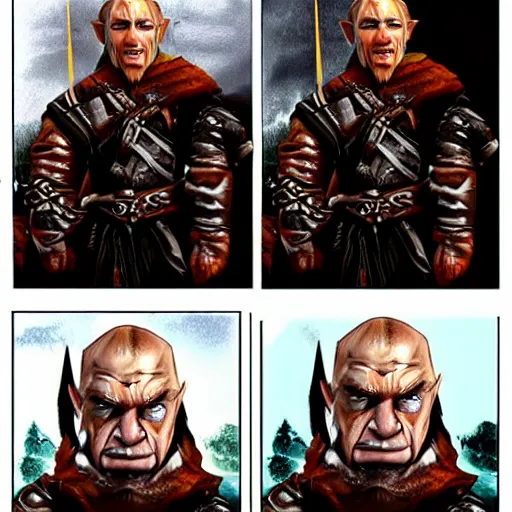 Image similar to putin as an orc from lord of the rings