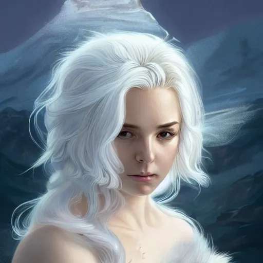 Image similar to portrait of mighty baby harp seal, greek god, white hair, soft hair, d & d, muscular, ice and glaciers, arctic, fantasy, intricate, elegant, highly detailed, digital painting, artstation, concept art, smooth, sharp focus, illustration, art by artgerm and greg rutkowski and alphonse mucha