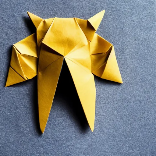 Prompt: origami of a monster, product photo, crisp