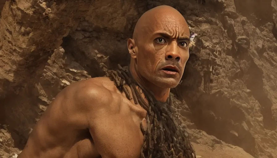 Prompt: The Rock is Imhotep in the Mummy, hyperdetailed, artstation, cgsociety, 8k