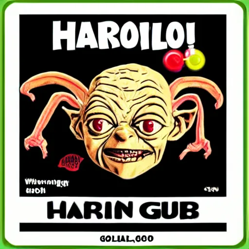 Image similar to Gollum as a Haribo Gummy candy