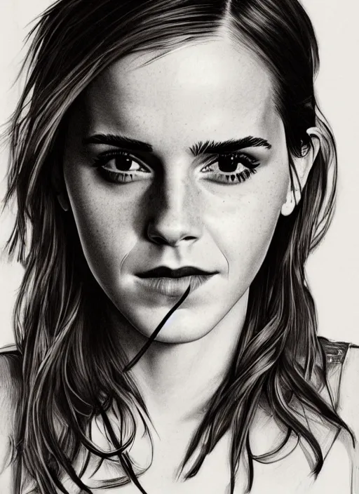 Image similar to Emma Watson, intimate, portrait by Patrick Gleason