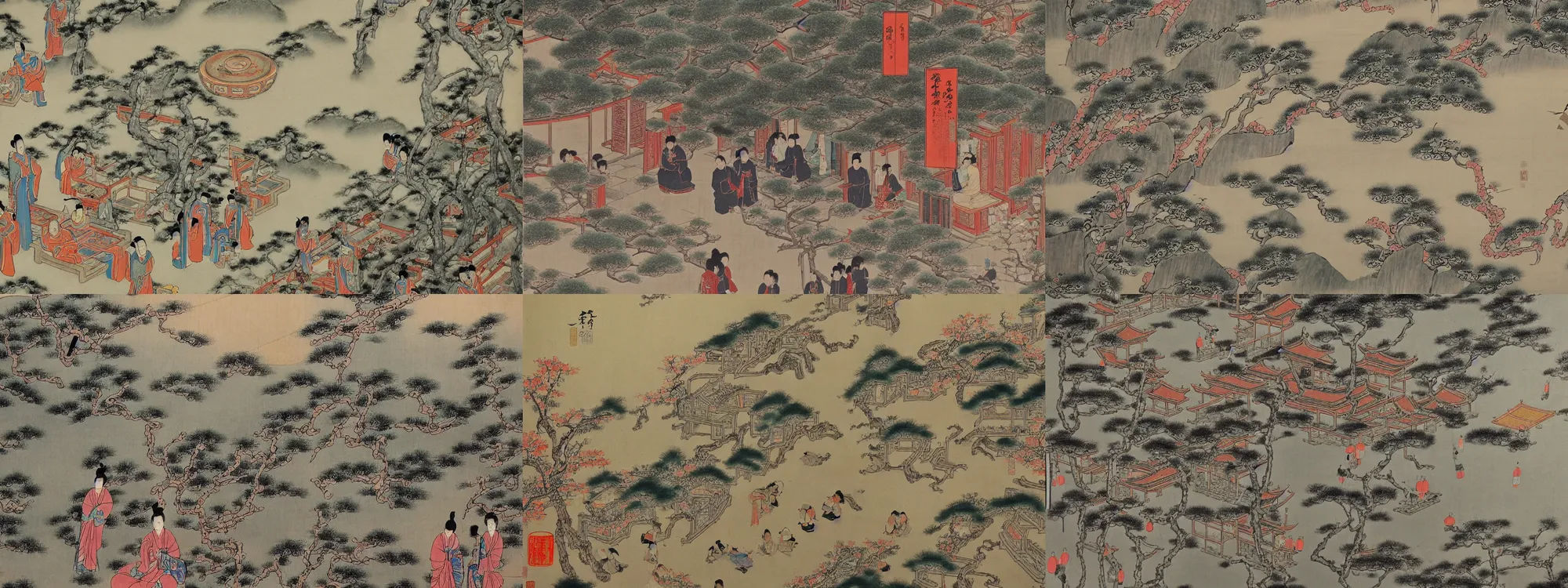 Image similar to beautiful 1 9 6 0 s painting of ancient china, miyazaki, cinematic, intricate detail