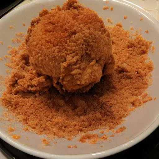 Image similar to fried chicken ice cream