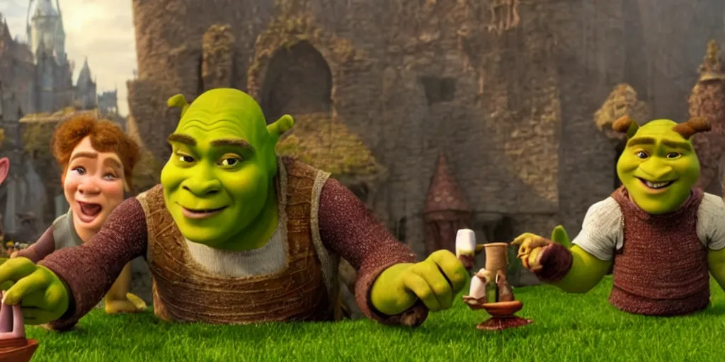 Image similar to still from shrek