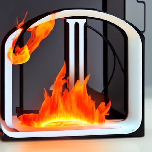 Image similar to 3D printer fire logo