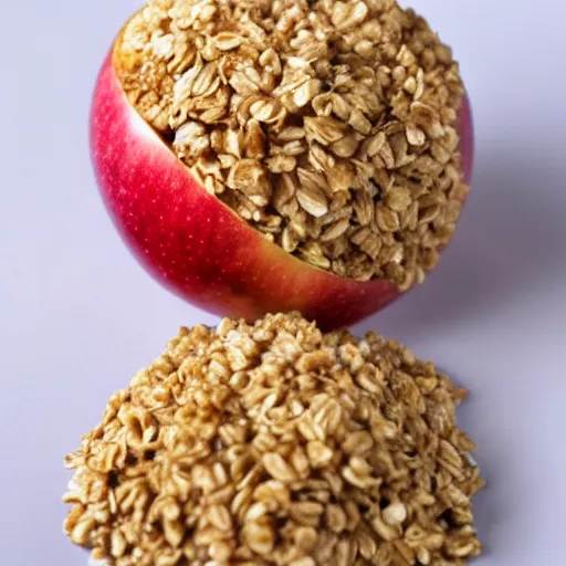 Image similar to apple made out of oatmeal