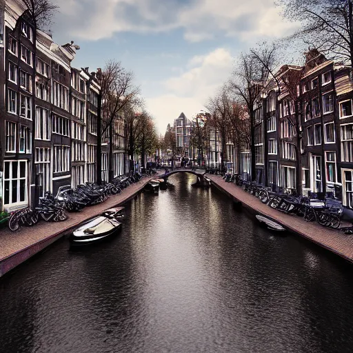 Prompt: Amsterdam, realistic, photo studio, HDR, 8k, trending on artstation