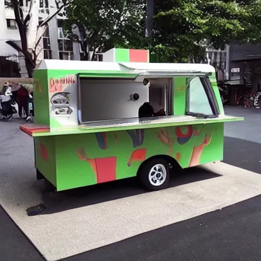 Image similar to futuristic food truck