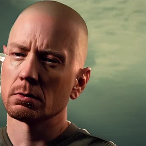 Image similar to Eminem talking to Walter White, photorealistic, 1080p 4k resolution, shot on iPhone,