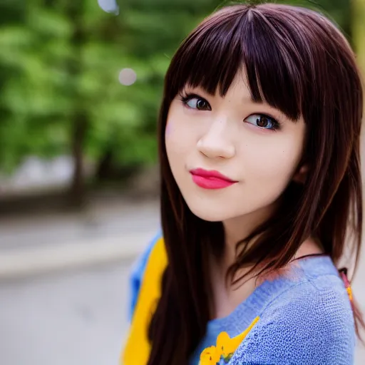 Prompt: portrait photo still of real life haruhi suzumiya, 8 k, 8 5 mm f 1. 8