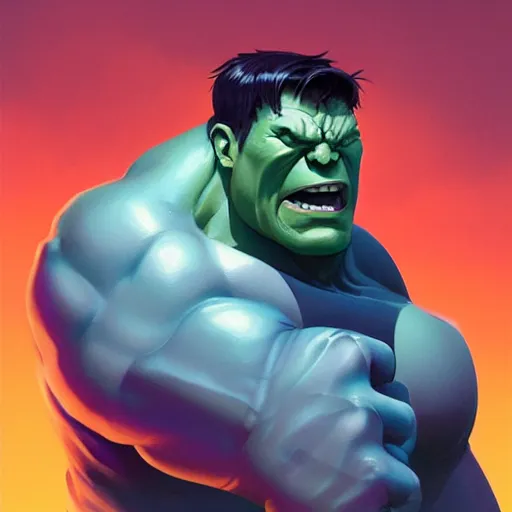 Image similar to face icon stylized minimalist the hulk, loftis, cory behance hd by jesper ejsing, by rhads, makoto shinkai and lois van baarle, ilya kuvshinov, rossdraws global illumination