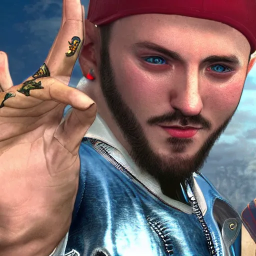 Image similar to mac miller, as a character in tekken