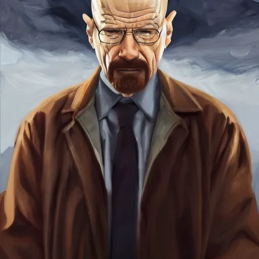 Prompt: very angry walter white raging at a computer, expressive oil painting, trending on artstation, 4k