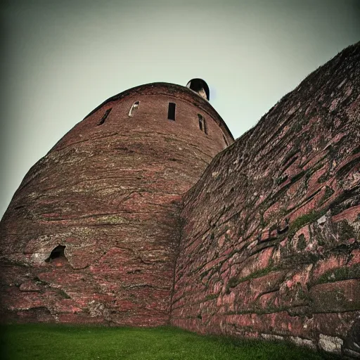 Prompt: low angle wideshot of Suomenlinna, breathtaking polaroid photo,