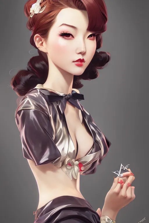 Prompt: a pin up and beautiful fashion charming dreamlke japan girl with lv jewelry, character art, art by artgerm lau and wlop and and ilya kuvshinov and john singer sargent, hyperdetailed, 8 k realistic, symmetrical, frostbite 3 engine, cryengine, dof, trending on artstation, digital art