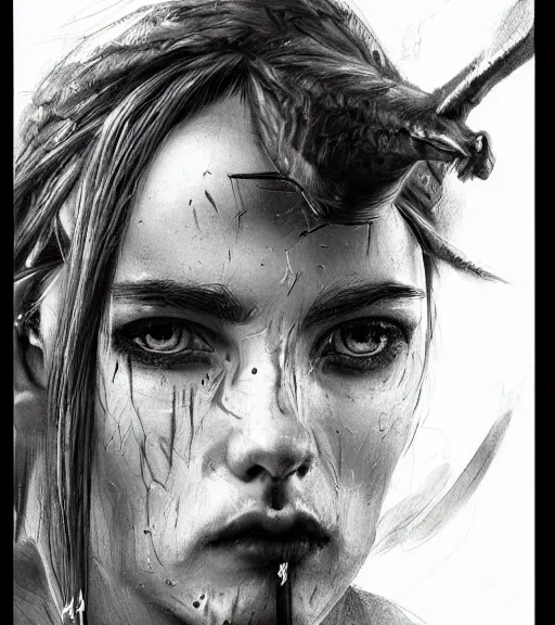 Image similar to fireman _ jeck, beautiful piercing eyes, realistic face, black and white drawing, in the style of greg rutkowski, fantasy, amazing detail, epic, intricate, elegant, smooth, sharp focus