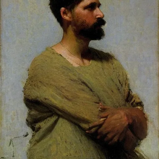 Image similar to augustus, by ilya repin, oil on canvas, 1 8 8 3