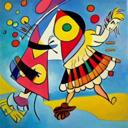 Image similar to Asterix, Kandinsky painting